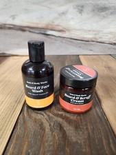 Bath Body Works Men's Beard Face Wash Beard Scruff Cream Set 4oz Aloe Shea