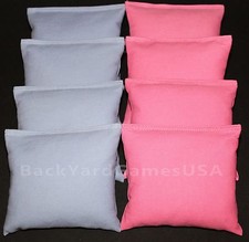 CORNHOLE BEAN BAGS Light Blue  Light Pink 8 ACA Corn Hole Bags Game Toss Party