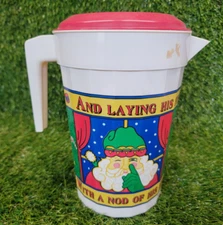 Vintage Packer Ware Holiday Christmas Plastic Pitcher Jug Made In USA