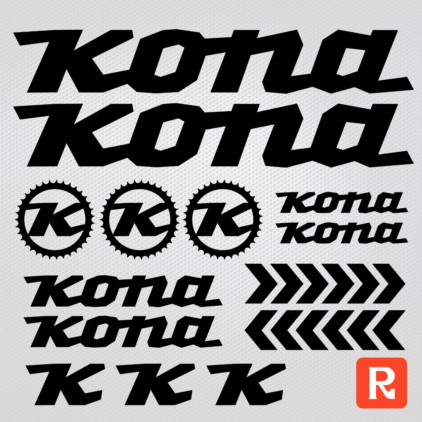 Kona bike decals frame stickers mountain fork bmx mtb adhesive vinyl ORACAL