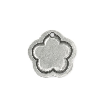 Pewter Stamping Blanks, Flower Border Large, 24 pc- Craft & Jewelry Discs