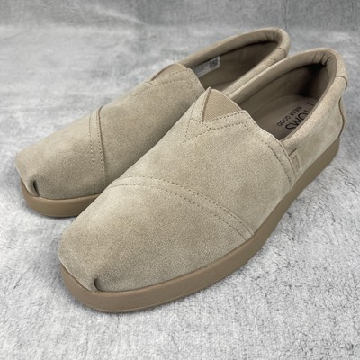 TOMS Mocasin Shoes Men's Size 10 Alp Tan Suede Slip On