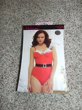 Seven Til Midnight Teddy & Belt Seamless Saint Kiss STM-9777P One Size Red NIP
