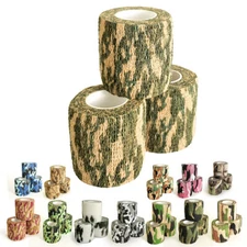 3 Pack - Camouflage Self Adhesive Cling Tape - Multiple Colors Available