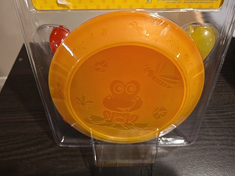 Nuby Fun Feeding Set BPA Free 10 Pieces 2 Bowls Forks Plates Spoons Tumblers - Image 2 of 2