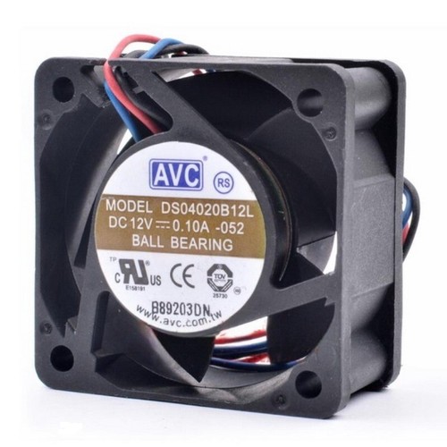 AVC DS04020B12L 4020 40mm x 20mm Ball Cooler Cooling Fan DC 12V 0.10A 3Pin TG35 - Picture 2 of 3