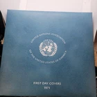 1971 United Nations UNA-USA First Day Covers. Complete W/ Original Binder