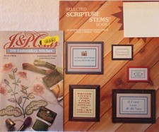 LOT OF FIVE ITEMS of Embroidery Counted Cross Stitch and More Lot 3 