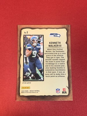 2024 Panini Mosaic - Notoriety Mosaic Prizm #8 Kenneth Walker III