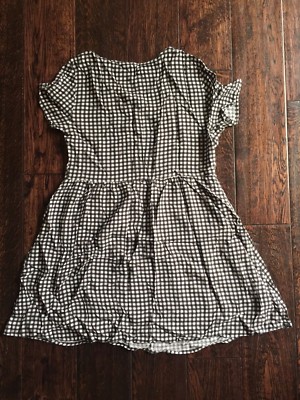 Divided Size 6 H&M Black & White checkered Mini Dress A Line | eBay