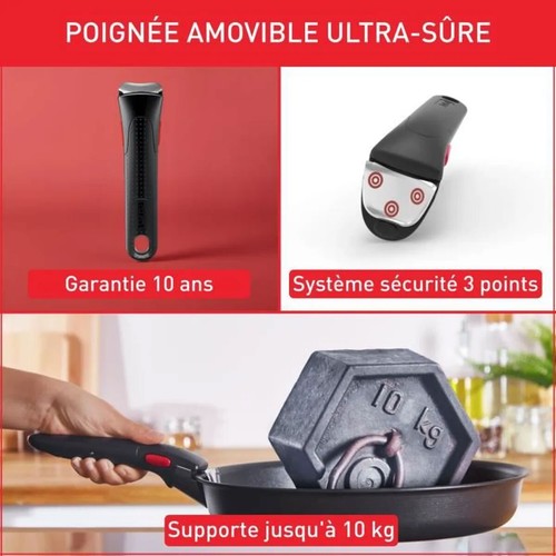 TEFAL Set 13 Pcs INGENIO Emotion Induction L897DS04 Casserole Poêle Inox Poignée - Afbeelding 5 van 7