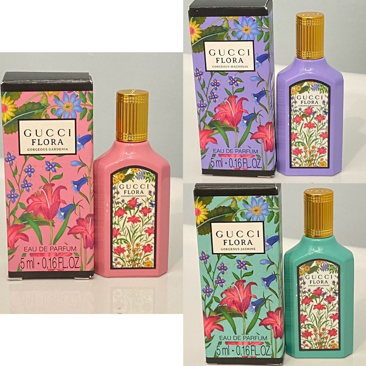 GUCCI FLORA GORGEOUS Gardenia, Jasmine, Magnolia EDP 0.16 oz