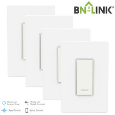 BN-LINK 4 Pack BN-LINK WiFi Smart in-Wall Light Switch Timer with Alexa & Google