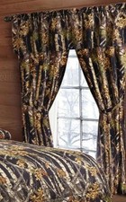   The Woods   Black Licensed Curtain 5 Piece Camo Curtains Valance Tiebacks