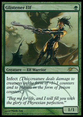 MTG GLISTENER ELF FOIL ITALIAN EXC - PLAYED/ROVINATA ELFA SCINTILLANTE - FNM