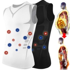 Men Ionic Shaping Sleeveless Shirt Gynecomastia Compression Shaping Vest Tight