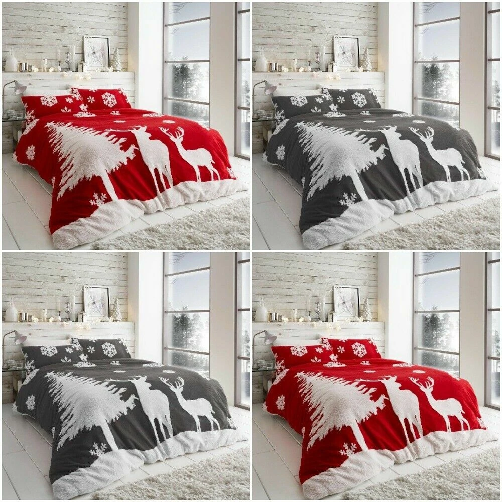 Fleece christmas bedding deals