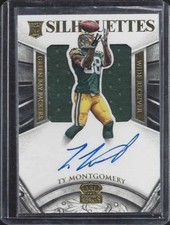 TY MONTGOMERY 2015 CROWN ROYALE GOLD SILHOUETTE JERSEY ON CARD AUTO RC #D 43/49