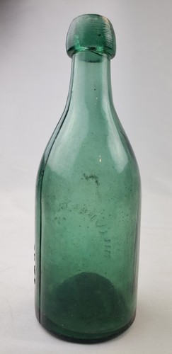 RARE Antique Millville Glass Works Iron Pontil Green Soda Pop Bottle Blob Top NJ - Picture 9 of 16