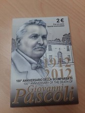 REPUBBLICA MONETA 2 EURO 2012 GIOVANNI PASCOLI FDC