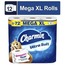 Charmin Toilet Paper Ultra Soft, 12 Mega XL Rolls