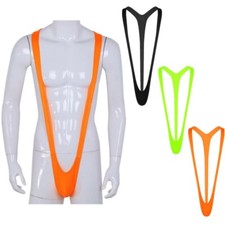 Para Hombres Mankini Traje de Baño Lucha Singlet Peluche Body Tanga Tanga Ropa Interior