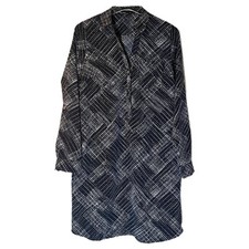 The Limited Ashton Navy Blue Shirt Dress Collared Long Sleeve Career Women M