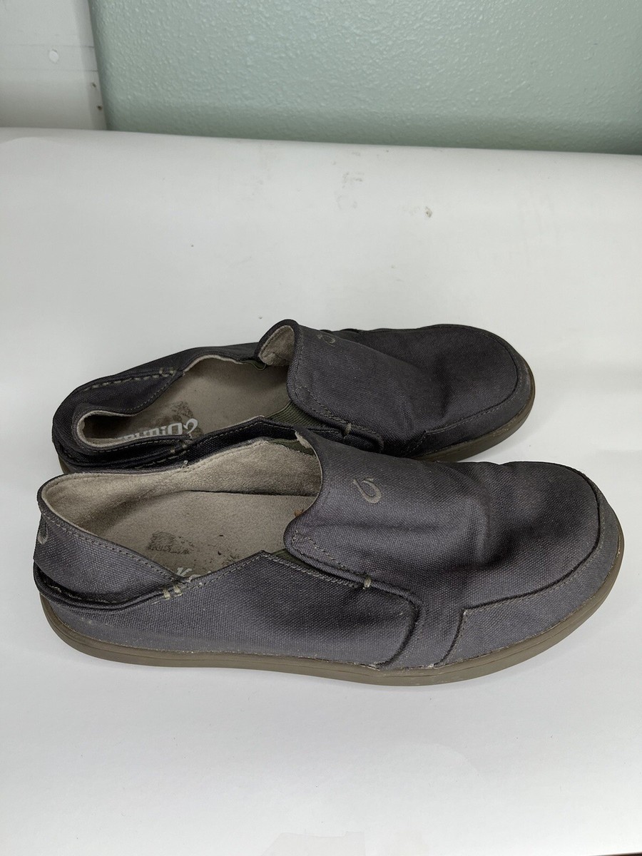 olukai shoes slip ons men size 9 gray textile Comfort  display picture 3