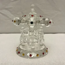 Shannon Crystal By Godinger Crystal Carousel Sculpture Style No. 24423