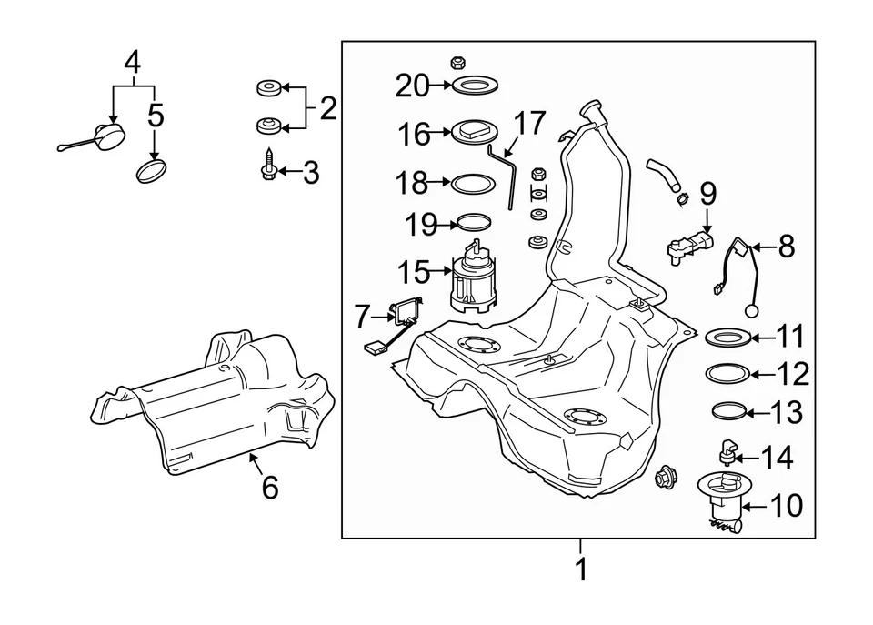 Unidad de envío de tanque de combustible derecho original OEM 2215420017 para Mercedes-Benz Foto 2 de 2