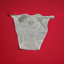 VICTORIA'S SECRET DREAM ANGELS BLUE MESH EYELET RUFFLE STRING BIKINI PANTIES