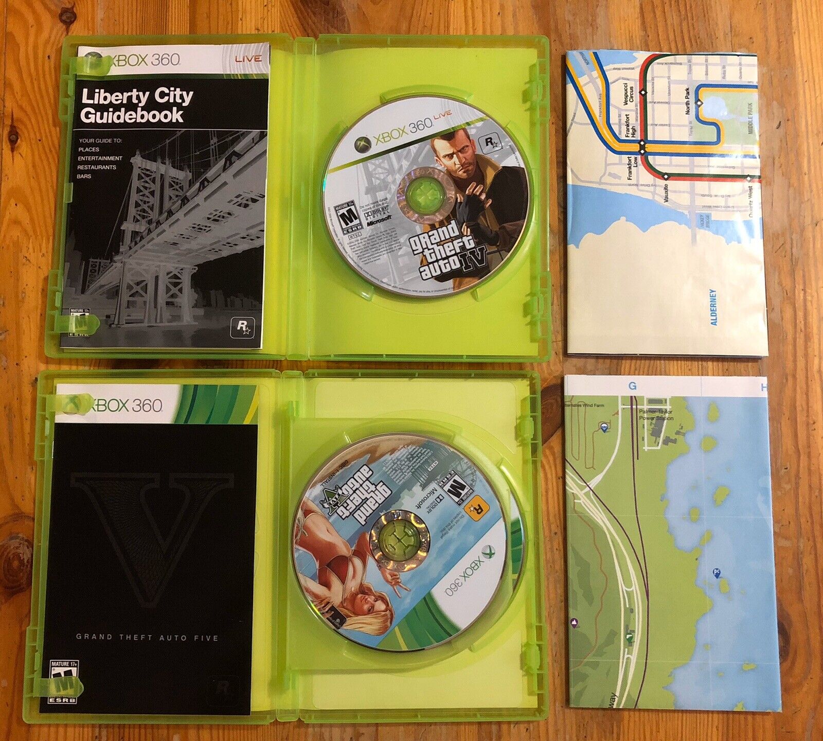 Grand Theft Auto IV Complete Edition & GTA V Lot of 2 Games TESTED Xbox 360  G49