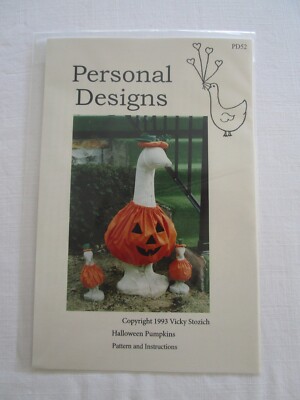 Halloween Pumpkins Goose Clothes Pattern Cement Lawn Geese Personal Designs