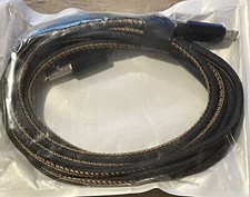 Micro USB Data Sync Charging Cable Black W/Brown Stitching 6 Ft. Long, Lot Of 3