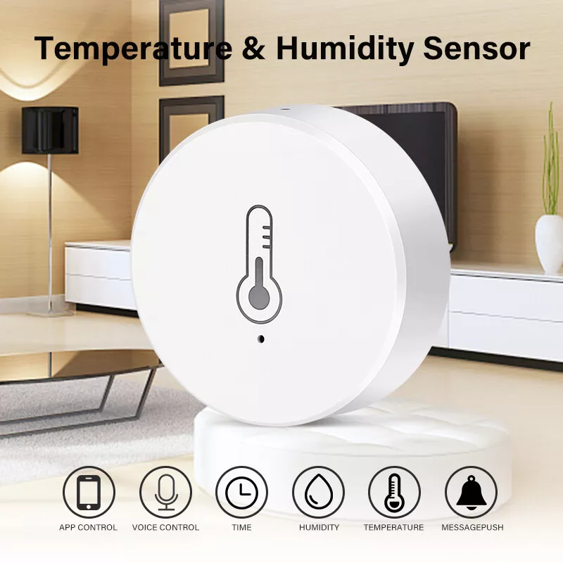 Smart Temperature Humidity Sensor Smart Home Wireless Monitor Alexa Google  Home