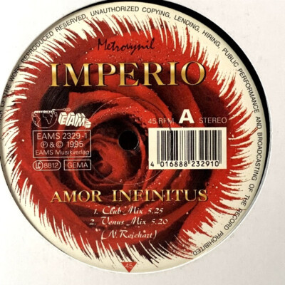 IMPERIO - AMOR INFINITUS, EAMS EAMS 2329-1, DE 1995, Eurodance, Hard Trance V.50