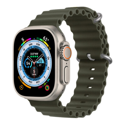 Ocean Band for Apple Watch 11 10 9 8 7 6 Silicone Sport Strap 44/41/45/49mm
