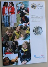 * 2010 UNITED KINGDOM 100 YEARS OF GIRLGUIDING 50 PENCE UNCIRCULATED #EHO02