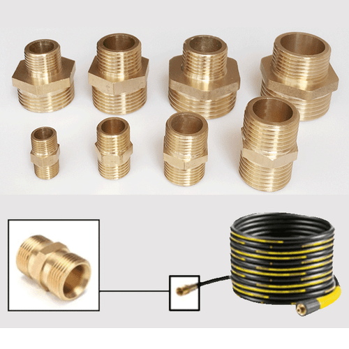 Brass Connector Metal Joints Threaded Male to Male Water Oil Gas Connectors - Picture 4 of 22