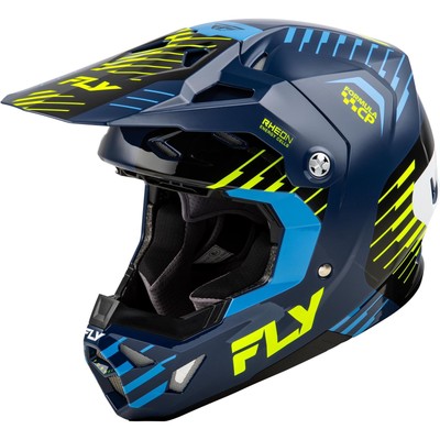 Fly Racing Formula CP Slice Helmet - Navy/Hi-Vis/White - 2XL 73-00502X