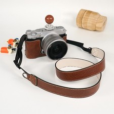 Stylish Leather Half Case for Fujifilm XM5 Camera with Comfortable Strap