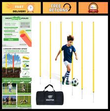 Soccer Agility Training Poles - 6/10/20 Pcs, 6FT Adjustable Speed Sticks for Foo