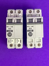 Allen Bradley 1492-CB2 G100 Ser B Circuit Breaker 10A, 2 Pole Lot of 2 