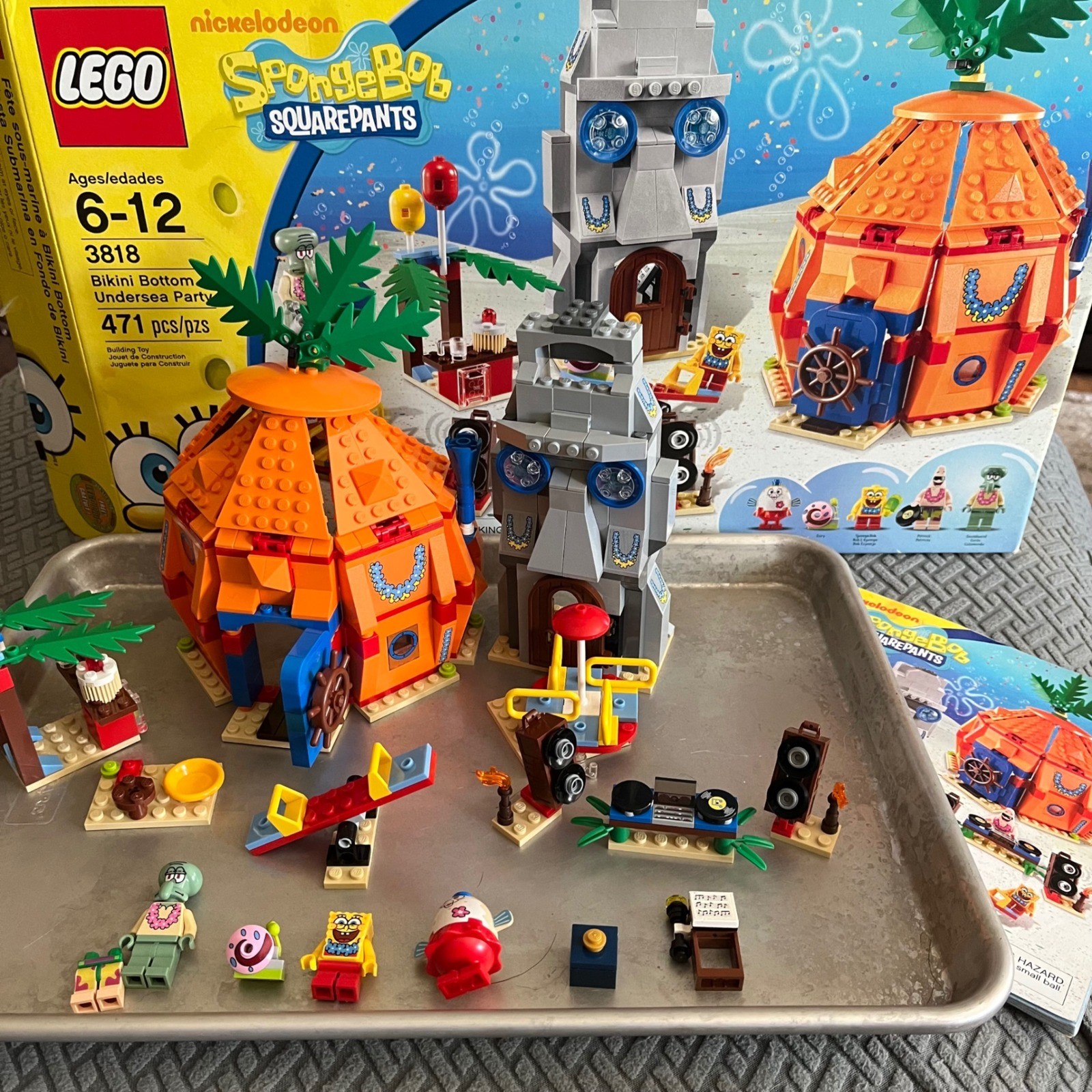 Lego 3818 SpongeBob SquarePants Bikini Bottom Undersea Party Box Manual Minifigs