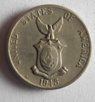 1945 S PHILIPPINES 5 CENTAVOS - Excellent Coin - FREE SHIP - Bin #805
