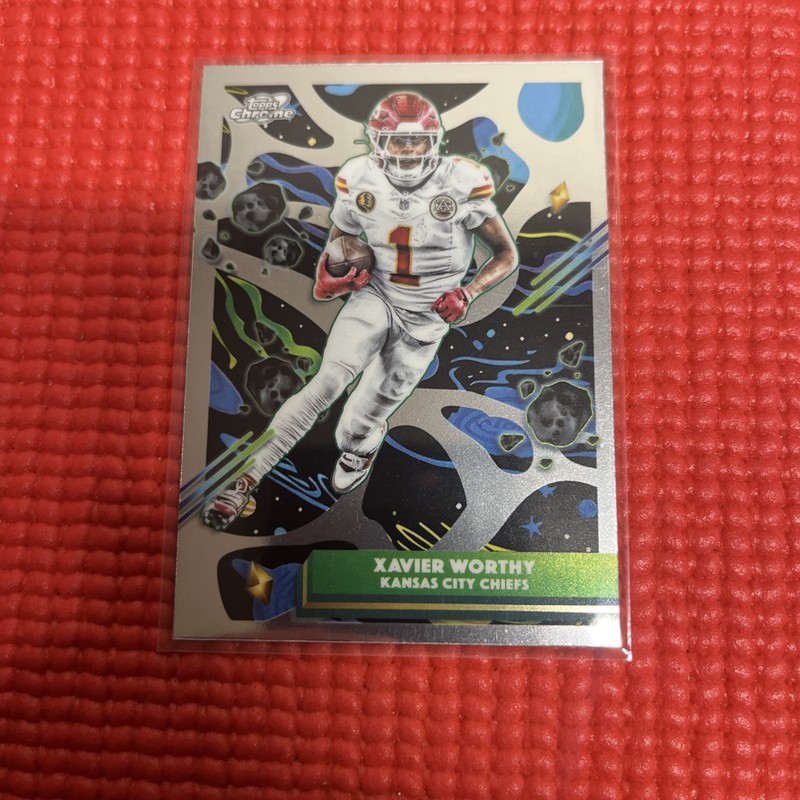 2025 Topps Cosmic Chrome Xavier Worthy #48 Chiefs