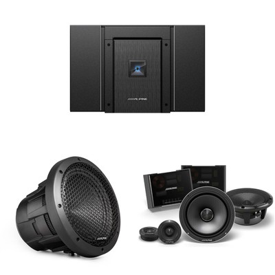 Alpine HDA-V90 Status Hi-Res 5-Ch Amp w/ HDZ-65CS 6.5'' Slim & HDZ-W10 10'' Sub...