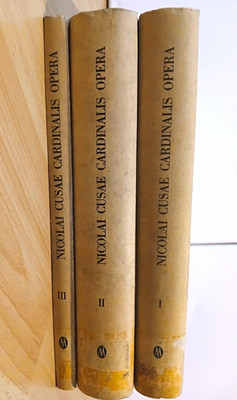 Minerva Nicolai Cusae Cardinalis Opera Bd. I III Nachdruck HB LA 1962