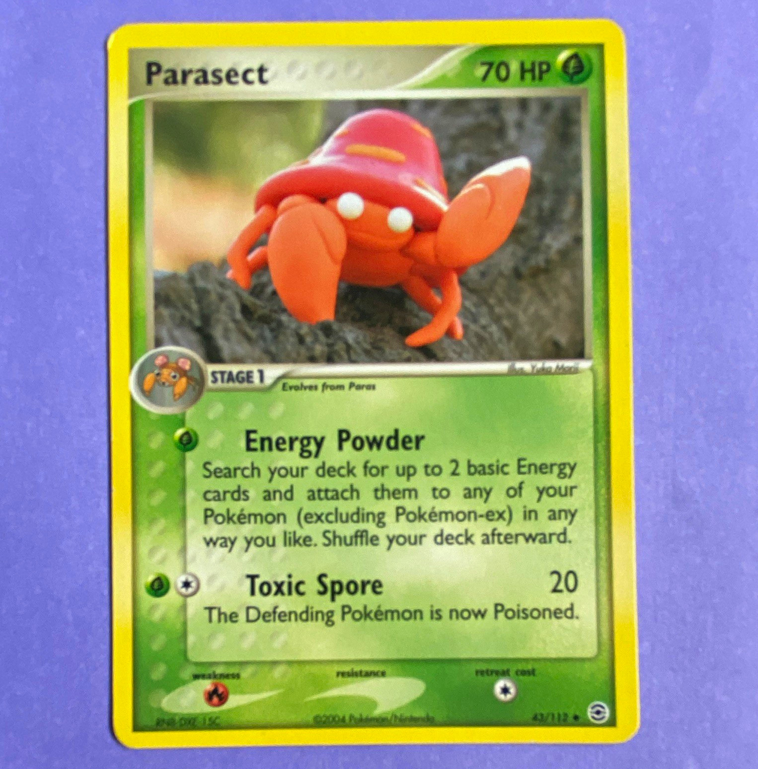 Pokémon TCG Parasect EX FireRed & LeafGreen Reverse Holo 43/112 HP70