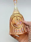 Fenton 1988 Good Luck Bell Peach Carnival Glass Horseshoe